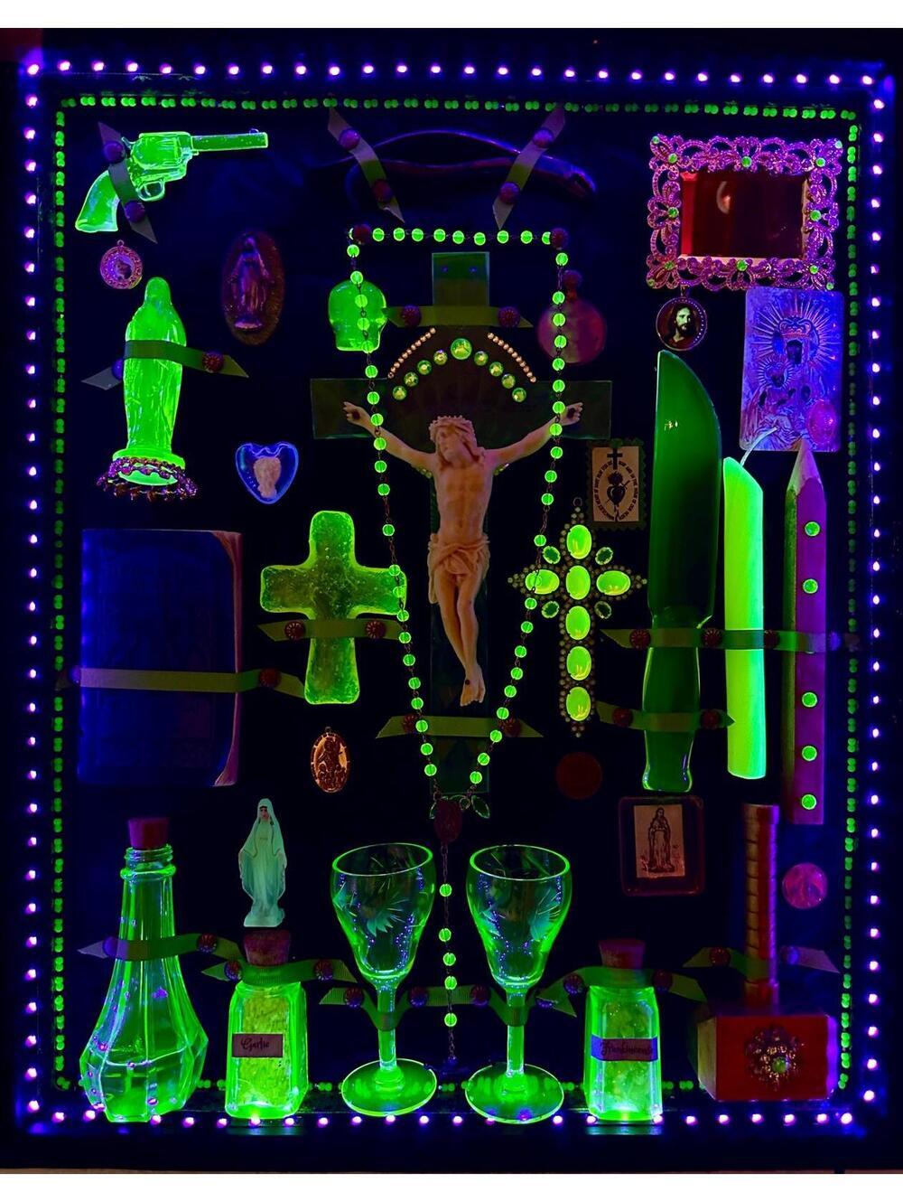 Vampire Slayer Kit Poster 16” x 20” Print Uranium Glass UV Glow